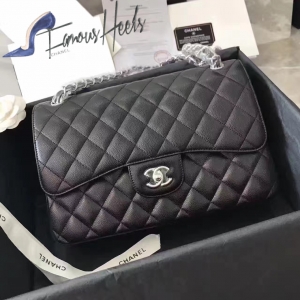 Chanel Jumbo 30cm genuine caviar leather black